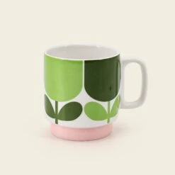 Stackable Large Mug Set Of 6 - Block Flower -Orla Kiely Sales Store 149793okset4stackingmugsblockflower3sideview 8c3f35c5 9260 403e aa03 a97280d04b36
