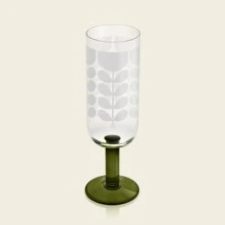 Formal Champagne Glass Set Of 4 - Forest -Orla Kiely Sales Store 150577okformalchampagneglassessetof4setb5