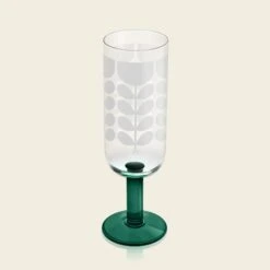 Formal Champagne Glass Set Of 4 - Forest -Orla Kiely Sales Store 150577okformalchampagneglassessetof4setb6