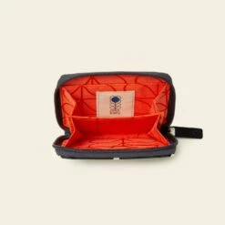 Remember Me Purse - Linear Stem Liquorice -Orla Kiely Sales Store 21AELIN755 0040 Medium Zip Purse Linear Stem Liquorice 5