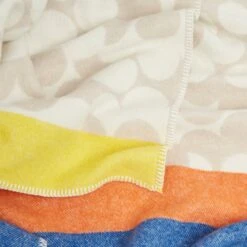 Wool Jacquard Blanket - Puzzle Flower -Orla Kiely Sales Store 22aeblanpzf2