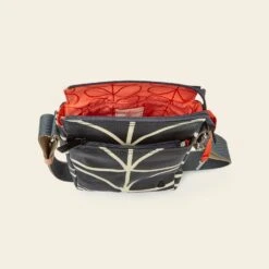 Ranger Crossbody - Linear Stem Liquorice -Orla Kiely Sales Store 23SELIN724 0040 RangerCrossbody LinearStemLiquorice4