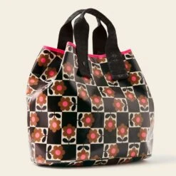 Carryall Large Tote - Flower Pot Chestnut -Orla Kiely Sales Store 24SEFLP204 2130CarryallLargeTote FlowerPotChestnut3