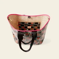 Carryall Large Tote - Flower Pot Chestnut -Orla Kiely Sales Store 24SEFLP204 2130CarryallLargeTote FlowerPotChestnut5