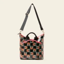 Carry Grab Bucket Bag - Flower Pot Chestnut -Orla Kiely Sales Store 24SEFLP832 2130CarryGrabBucketBag FlowerPotChestnut3