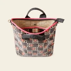 Carry Grab Bucket Bag - Flower Pot Chestnut -Orla Kiely Sales Store 24SEFLP832 2130CarryGrabBucketBag FlowerPotChestnut4