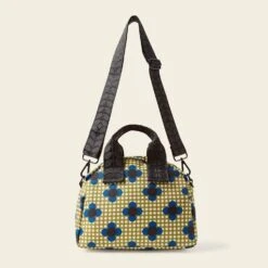 Radial Handbag - Flower Polka Dot Olive -Orla Kiely Sales Store 24SEFPD763 3130RadialHandbag FlowerPolkaDotOlive3