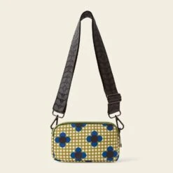 Tripod Crossbody - Flower Polka Dot Olive -Orla Kiely Sales Store 24SEFPD783 3130TripodCrossbody FlowerPolkaDotOlive3