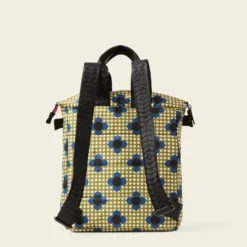 Axis Medium Backpack - Flower Polka Dot Olive -Orla Kiely Sales Store 24SEFPD857 3130AxisMediumBackpack FlowerPolkaDotOlive3