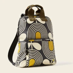 Bestie Backpack - Giant Striped Tulip Noir -Orla Kiely Sales Store 24SEGST138 0140BestieBackpack GiantStripedTulipNoir2