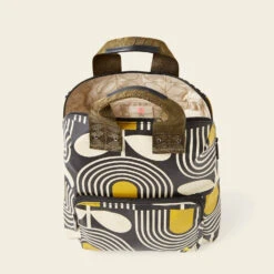 Bestie Backpack - Giant Striped Tulip Noir -Orla Kiely Sales Store 24SEGST138 0140BestieBackpack GiantStripedTulipNoir4