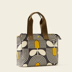 Walker Tote - Giant Striped Tulip Noir -Orla Kiely Sales Store 24SEGST872 0140TweakedWatsonHandbag GiantStripedTulipNoir2