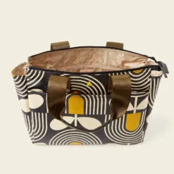 Walker Tote - Giant Striped Tulip Noir -Orla Kiely Sales Store 24SEGST872 0140TweakedWatsonHandbag GiantStripedTulipNoir4