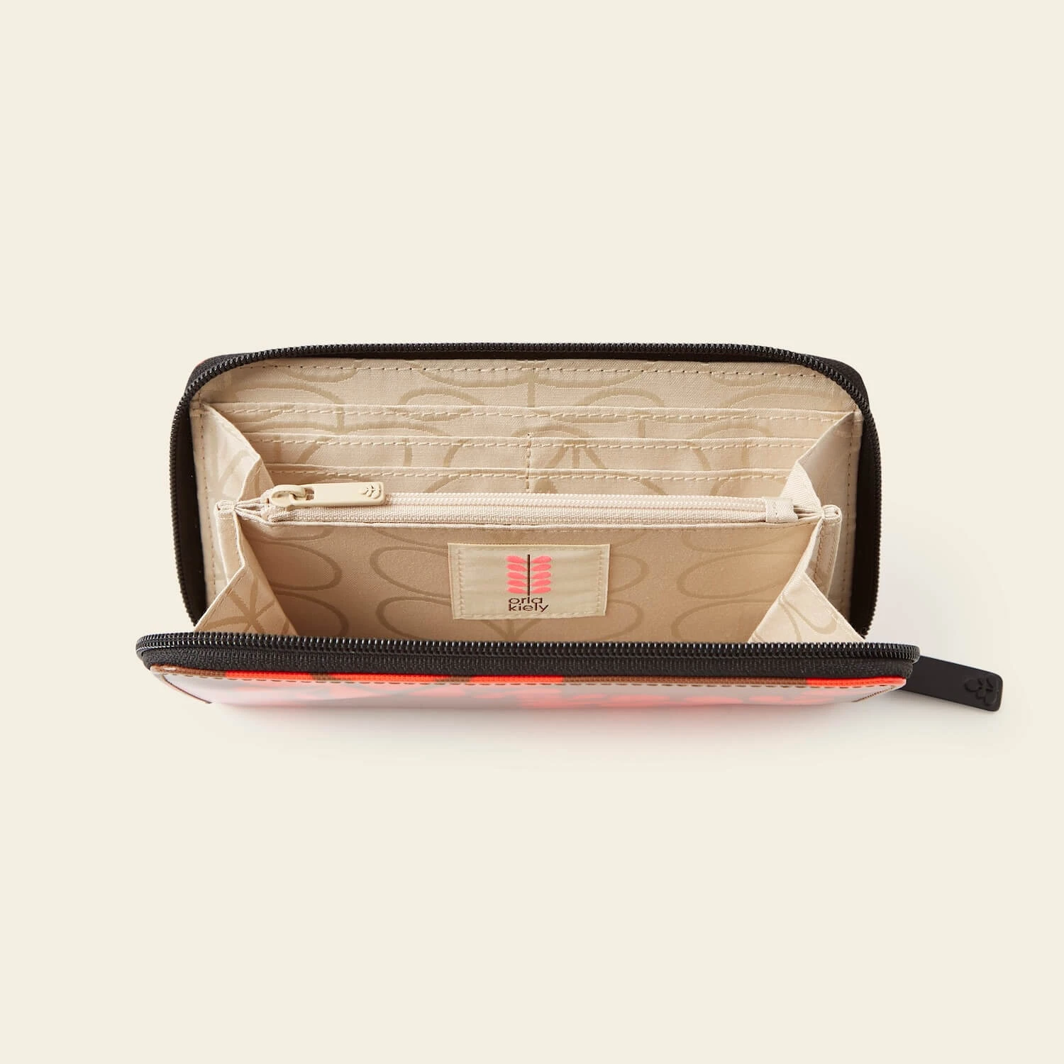 Forget Me Not Wallet - Lattice Flower Tile Conker 4 Forget Me Not Wallet - Lattice Flower Tile Conker - Image 4