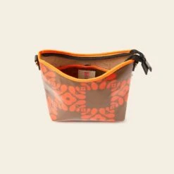 Carrymin Crossbody - Lattice Flower Tile Conker -Orla Kiely Sales Store 24SELFT830 2340CarryminCrossbody LatticeFlowerTileConker4