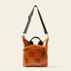 Carry Grab Bucket Bag - Lattice Flower Tile Conker 8 Carry Grab Bucket Bag - Lattice Flower Tile Conker -Orla Kiely Sales Store 24SELFT832 2340CarryGrabBucketBag LatticeFlowerTileConker3