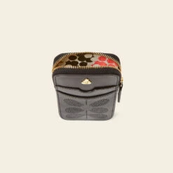 Ariel Phone Case - Black Punched Flower -Orla Kiely Sales Store 24SELLE826 0010 ArielPhoneCase BlackPunchedFlower4