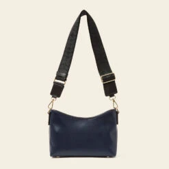 Carrymin Crossbody - Navy Puzzle Flower -Orla Kiely Sales Store 24SELLE833 4110 CarryminCrossbody NavyPuzzleFlowerEmblem3