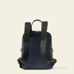 Emilia Petite Backpack - Navy Punched Flower 8 Emilia Petite Backpack - Navy Punched Flower -Orla Kiely Sales Store 24SELLE846 4110 EmiliaPetiteBackpack NavyPunchedFlower3