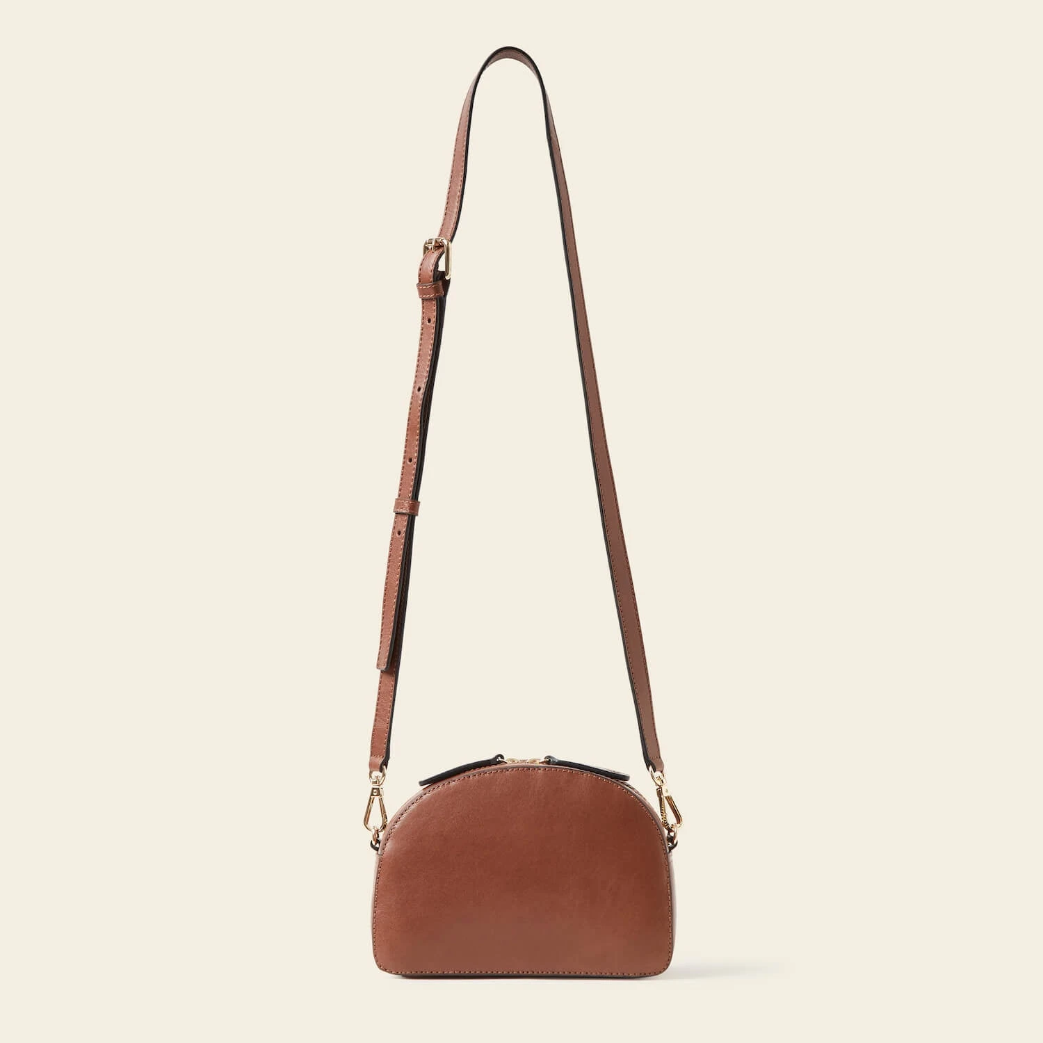 Babaluna Crossbody - Tan Punched Flower 4 Babaluna Crossbody - Tan Punched Flower - Image 4