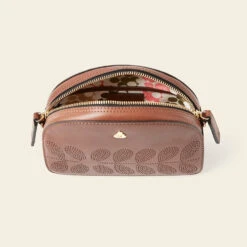Babaluna Crossbody - Tan Punched Flower 9 Babaluna Crossbody - Tan Punched Flower -Orla Kiely Sales Store 24SELLE878 2170 BabalunaCrossbody TanPunchedFlower4