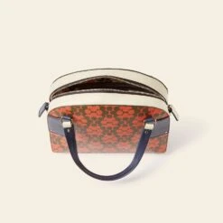 Luna Bowling Bag - Tomato Puzzle Flower -Orla Kiely Sales Store 24SELLE889 6120LunaBowlingBag TomatoPuzzleFlower4