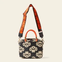 Block Medium Handbag - Posey Flower Midnight -Orla Kiely Sales Store 24SEPOF838 4100BlockMediumHandbag PoseyPowerMidnight3