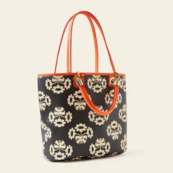 Smile Tote - Posey Flower Midnight -Orla Kiely Sales Store 24SEPOF866 4100SmileTote PoseyPowerMidnight2