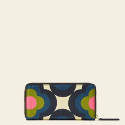 Forget Me Not Wallet - Radial Flower Rockpool -Orla Kiely Sales Store 24SERAF754 4400ForgetMeNotWallet RadialFlowerRockpool3
