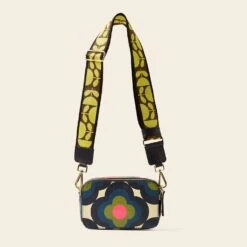 Duo Crossbody - Radial Flower Rockpool -Orla Kiely Sales Store 24SERAF804 4400DuoCrossbody RadialFlowerRockpool3