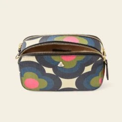 Duo Crossbody - Radial Flower Rockpool -Orla Kiely Sales Store 24SERAF804 4400DuoCrossbody RadialFlowerRockpool4