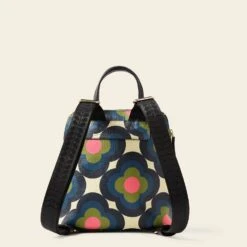 Buddy Backpack - Radial Flower Rockpool -Orla Kiely Sales Store 24SERAF811 4400BuddyBackpack RadialFlowerRockpool3