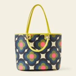 Smile Tote - Radial Flower Rockpool -Orla Kiely Sales Store 24SERAF866 4400SmileTote RadialFlowerRockpool3