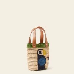 Sunday Mini Basket Bag - Puffin Green -Orla Kiely Sales Store 24SERAF886 3000 SundayMiniTote PuffinGreen2