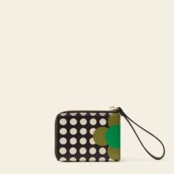Carla Zip Purse - Jewel Flower Polka Dot -Orla Kiely Sales Store 24SESAT713 3420 CarlaZipPurse JewelFlowerPolkaDot3