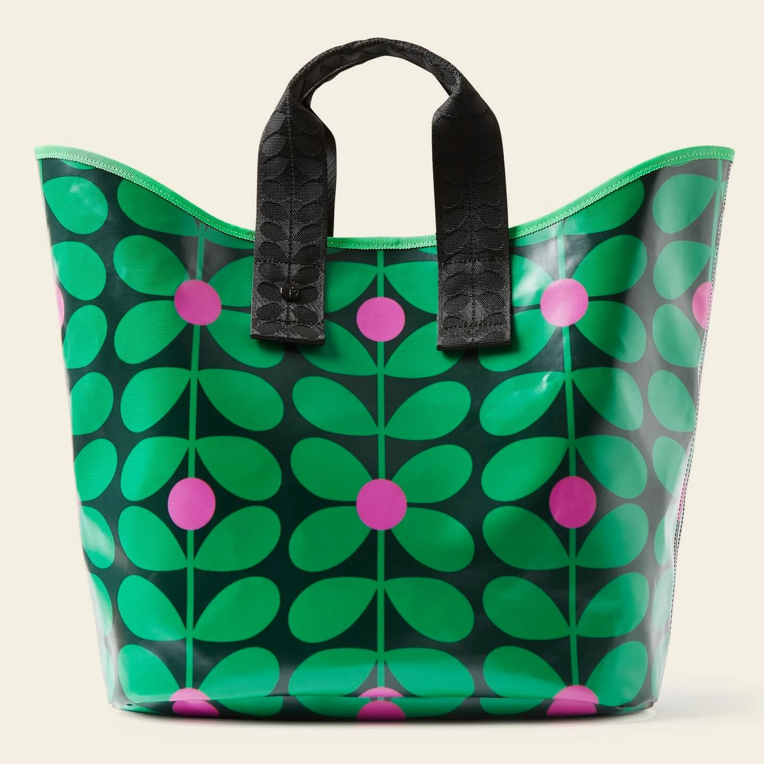 Carryall Large Tote - Sixties Stem Emerald 2 Carryall Large Tote - Sixties Stem Emerald - Image 2