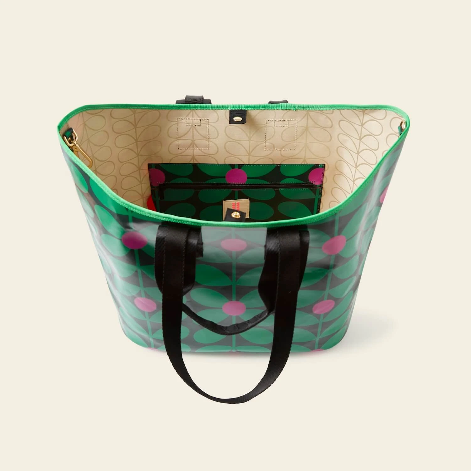 Carryall Large Tote - Sixties Stem Emerald 5 Carryall Large Tote - Sixties Stem Emerald - Image 5