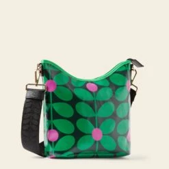 Cross Carry Crossbody - Sixties Stem Emerald -Orla Kiely Sales Store 24SESIX744 3100CrossCarryCrossbody SixtiesStemEmerald2