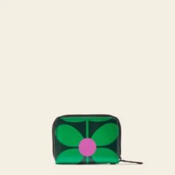 Remember Me Purse - Sixties Stem Emerald -Orla Kiely Sales Store 24SESIX755 3100RememberMePurse SixtiesStemEmerald3