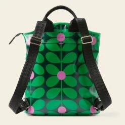 Carry Backpack - Sixties Stem Emerald -Orla Kiely Sales Store 24SESIX876 3100CarryBackpack SixtiesStemEmerald3