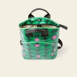 Carry Backpack - Sixties Stem Emerald -Orla Kiely Sales Store 24SESIX876 3100CarryBackpack SixtiesStemEmerald4