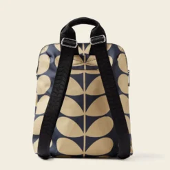 Bestie Backpack - Solid Stem Oatmeal -Orla Kiely Sales Store 24SESLD138 1965BestieBackpack SolidStemOatmealNavy3