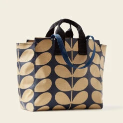 All In Tote - Solid Stem Oatmeal -Orla Kiely Sales Store 24SESLD867 1965CoreBigTote SolidStemOatmealNavy2