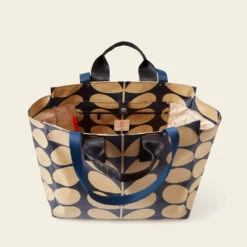All In Tote - Solid Stem Oatmeal -Orla Kiely Sales Store 24SESLD867 1965CoreBigTote SolidStemOatmealNavy4