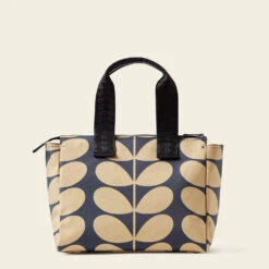 Walker Tote - Solid Stem Oatmeal -Orla Kiely Sales Store 24SESLD872 1965 TweakedWatsonHandbag SolidStemOatmealNavy3