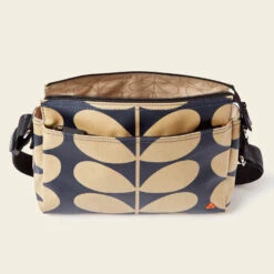 Fielder Crossbody - Solid Stem Oatmeal -Orla Kiely Sales Store 24SESLD937 1965FielderCrossbody SolidStemOatmealNavy4