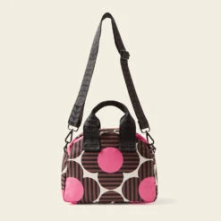Radial Handbag - Striped Flower Azalea -Orla Kiely Sales Store 24SESTF763 6730RadialHandbag StripedFlowerAzalea3