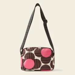 Angle Camera Bag - Striped Flower Azalea -Orla Kiely Sales Store 24SESTF764 6730AngleCameraBag StripedFlowerAzalea3