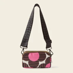 Tripod Crossbody - Striped Flower Azalea -Orla Kiely Sales Store 24SESTF783 6730TripodCrossbody StripedFlowerAzalea3