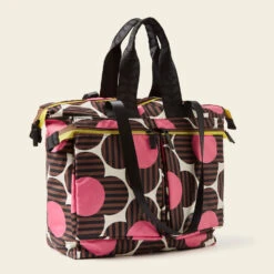 Axis Tote - Striped Flower Azalea -Orla Kiely Sales Store 24SESTF862 6730AxisTote StripedFlowerAzalea2